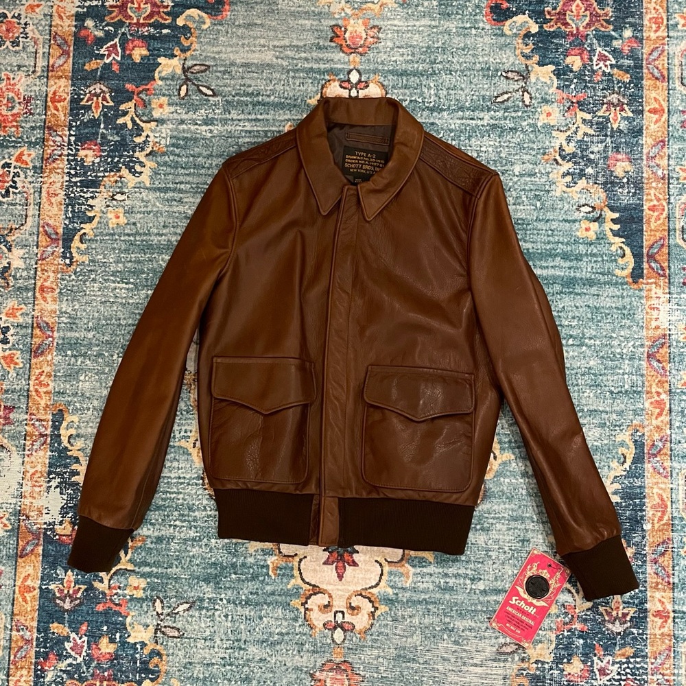 Schott A-2 Brown Leather Jacket